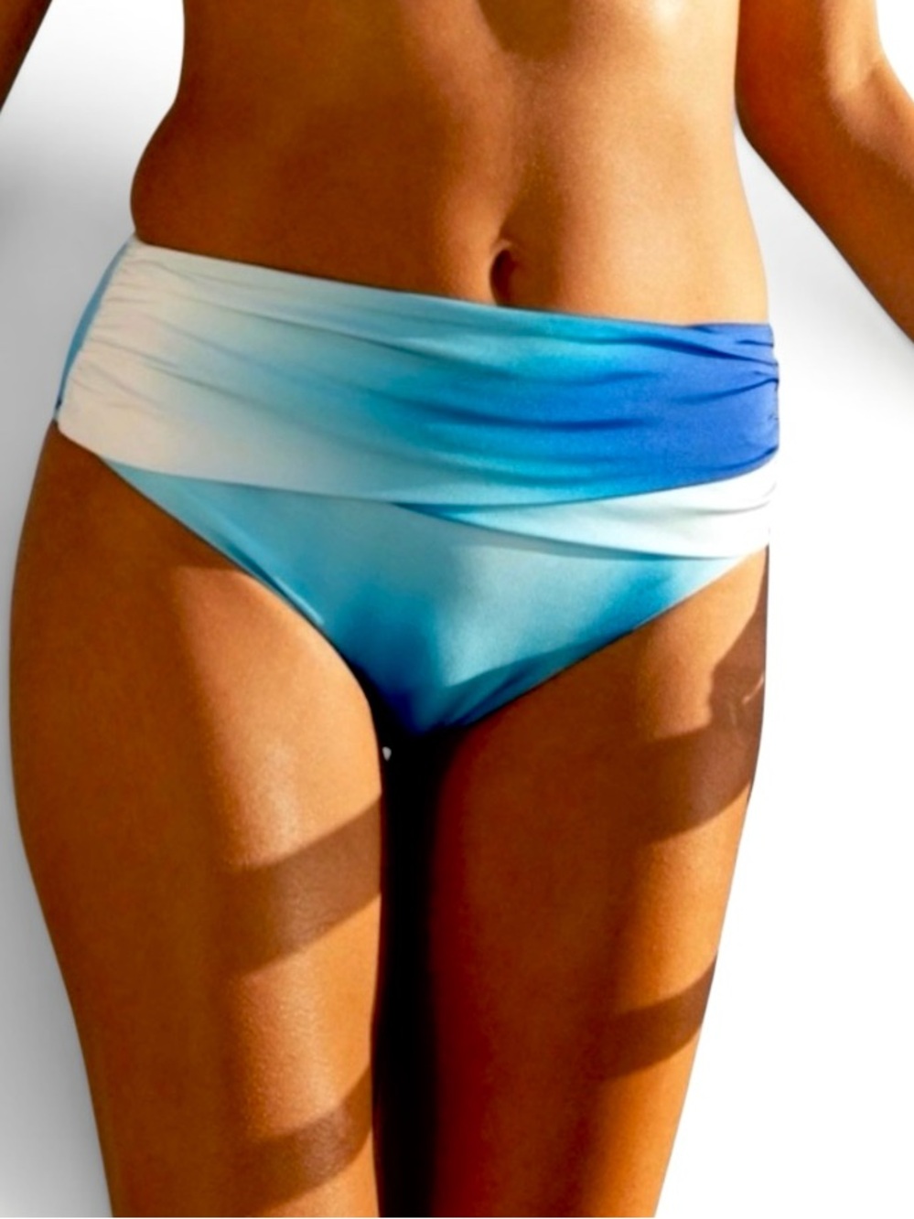 La Blanca Ocean Oasis Twisted Banded Hipster Bikini Swimsuit Bottom New! Sz 14